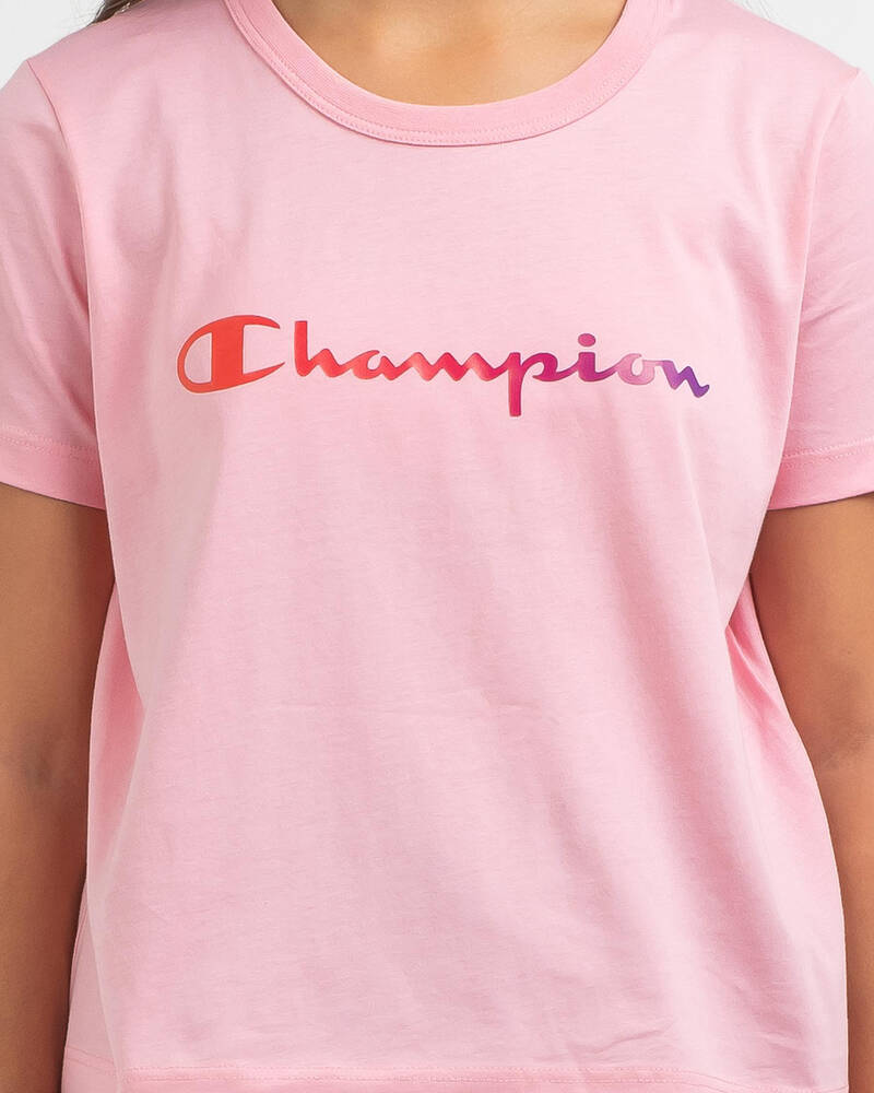 Champion Girls' Ombre T-Shirt In Pink Whisper - Fast Shipping & Easy ...