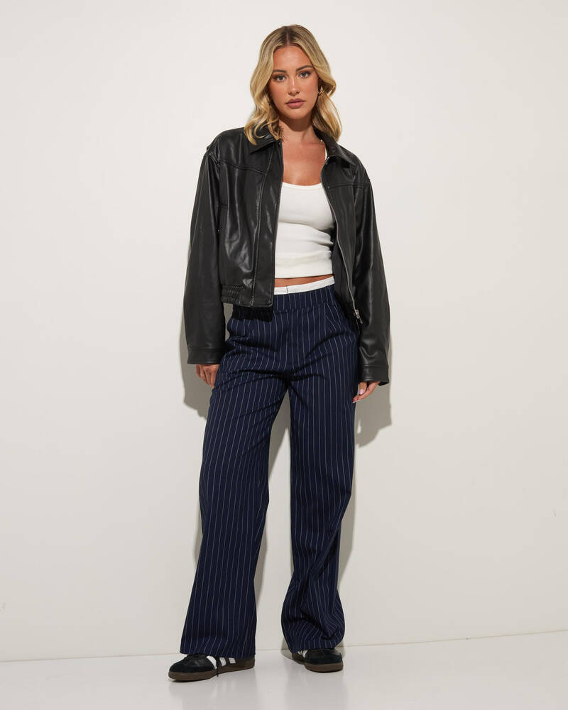 Ava And Ever Brando Faux Leather Jacket for Womens