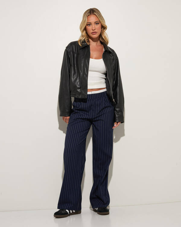 Ava And Ever Brando Faux Leather Jacket for Womens