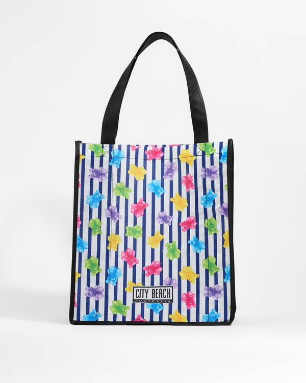 Get It Now Stripe Gummy Eco Bag for Womens