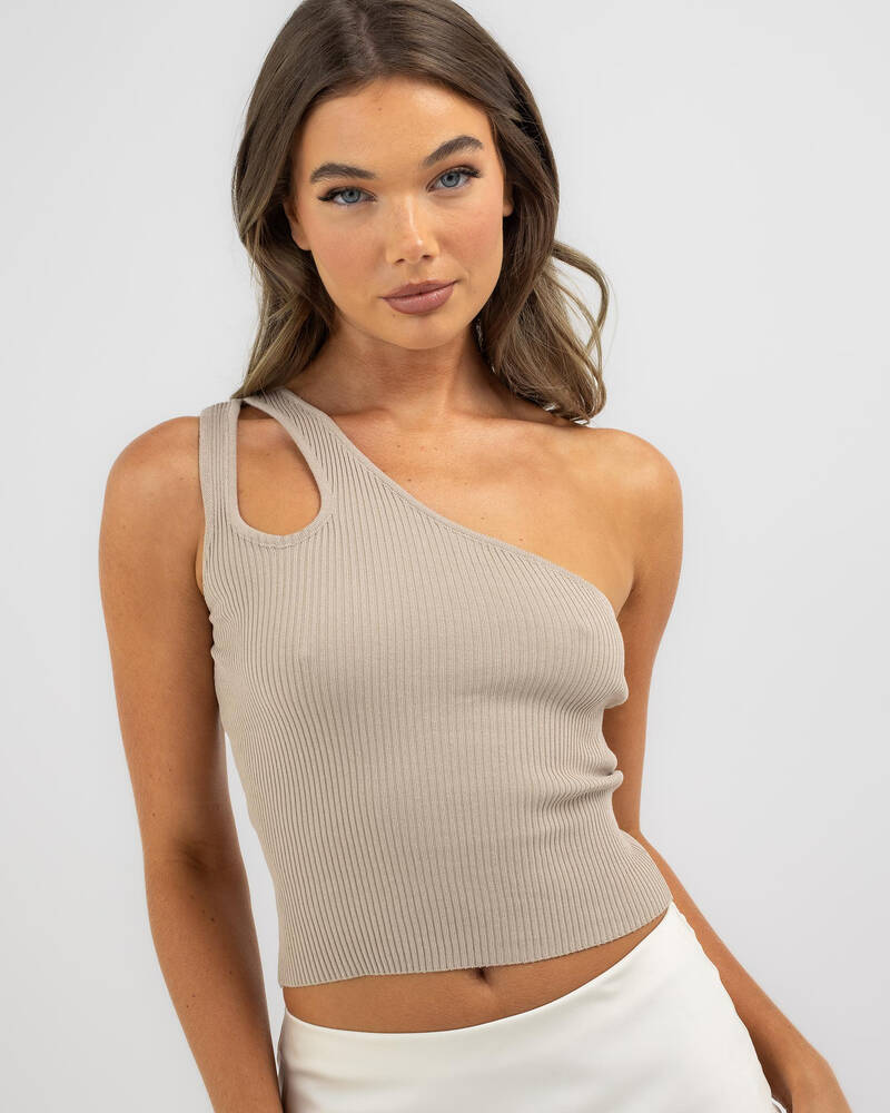 My Girl Immi One Shoulder Knit Top for Womens