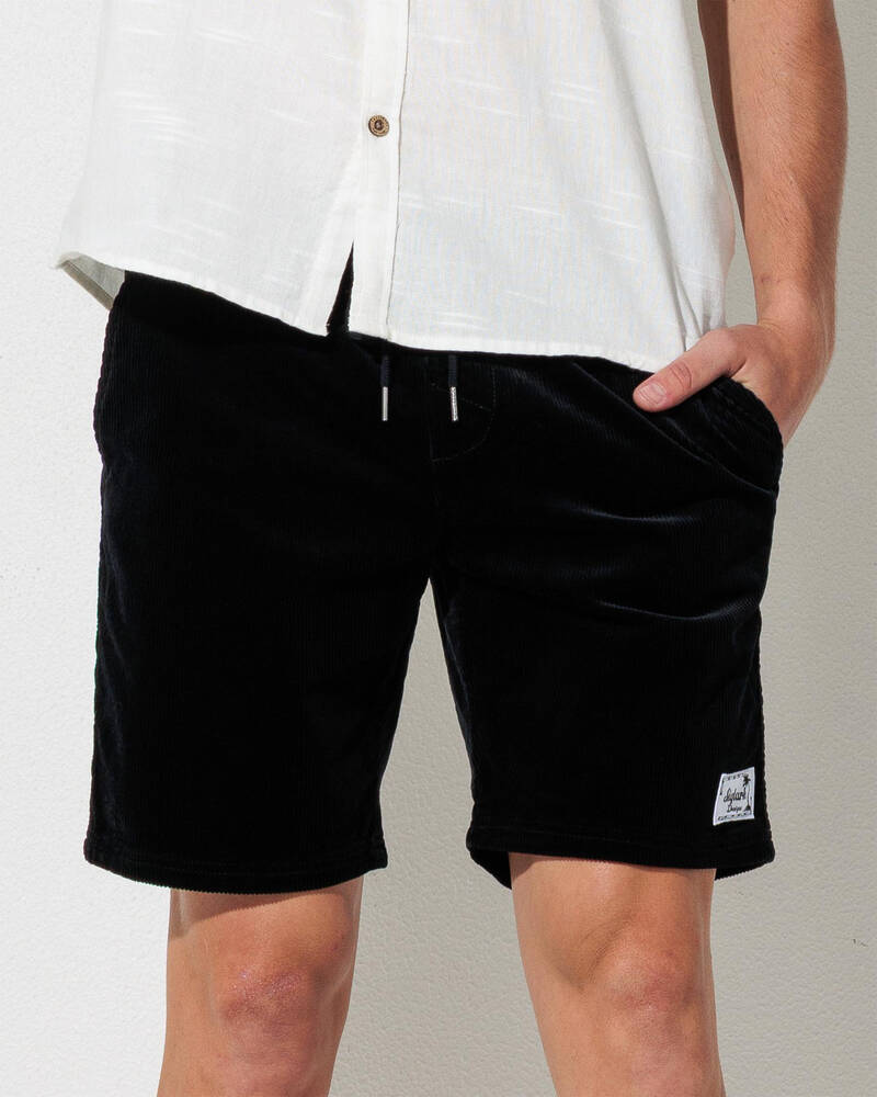 Skylark Shale Elastic Waist Shorts for Mens