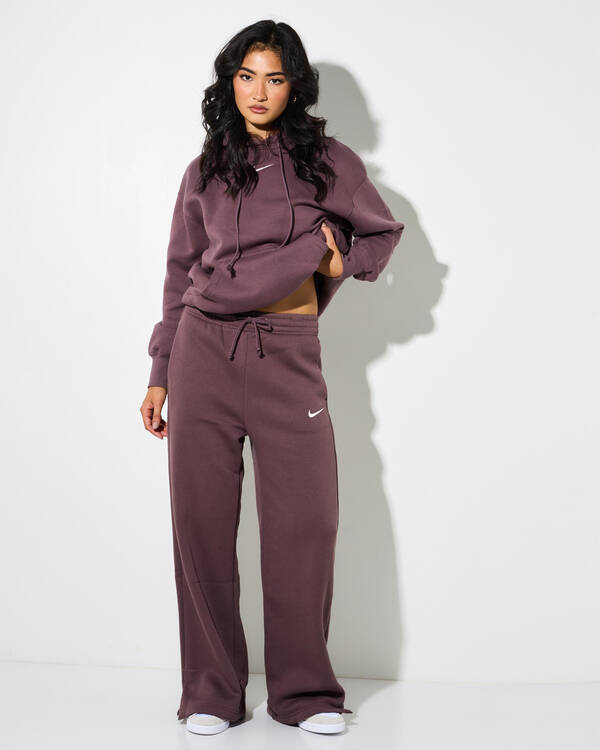 Nike Phoenix High Waisted Wide Leg Track Pants for Womens