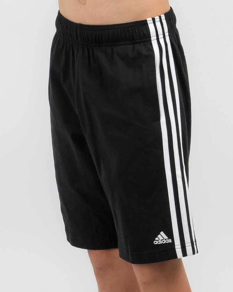 adidas Boys' 3 Stripe Knit Shorts for Mens