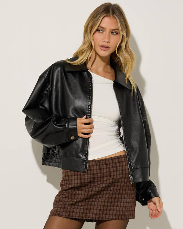 Off Duty Faux Leather Jacket