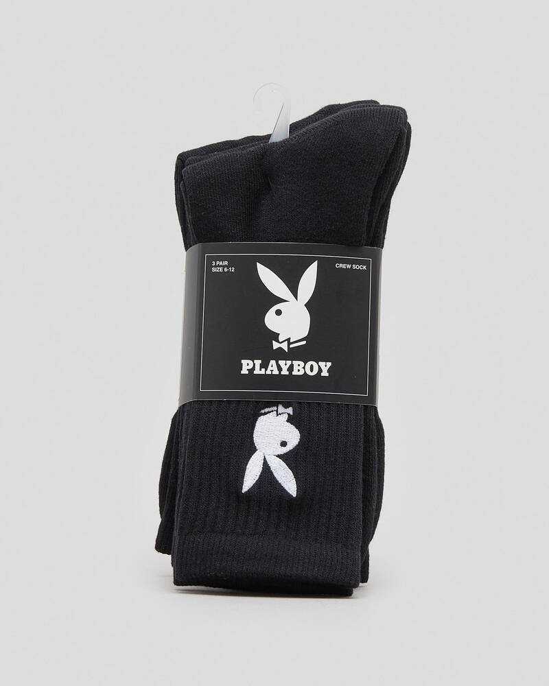 Playboy Mini Bunny Crew Socks 3 Pack for Mens