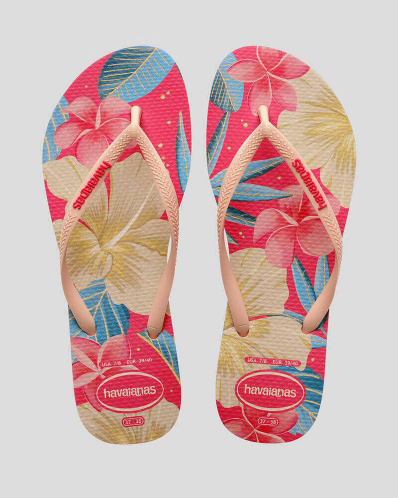 Havaianas Slim Floral Thongs for Womens