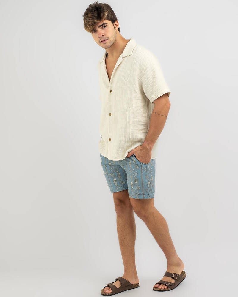 Rhythm Paisley Stripe Beach Shorts for Mens
