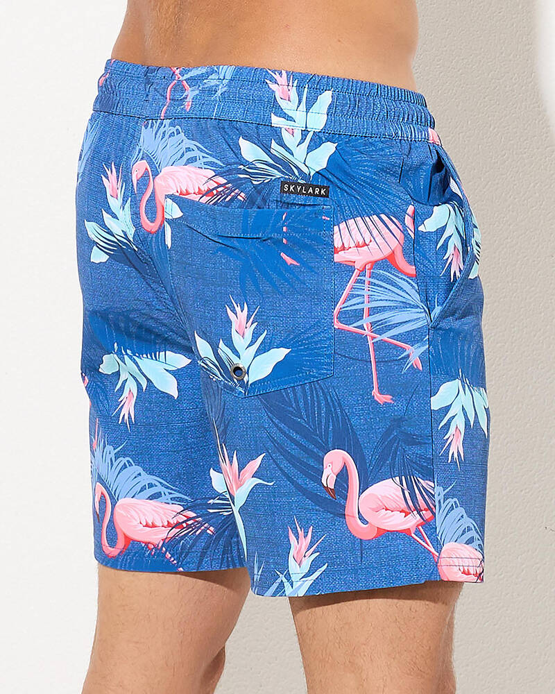 Skylark Tropical Isle Elastic Waist Shorts for Mens