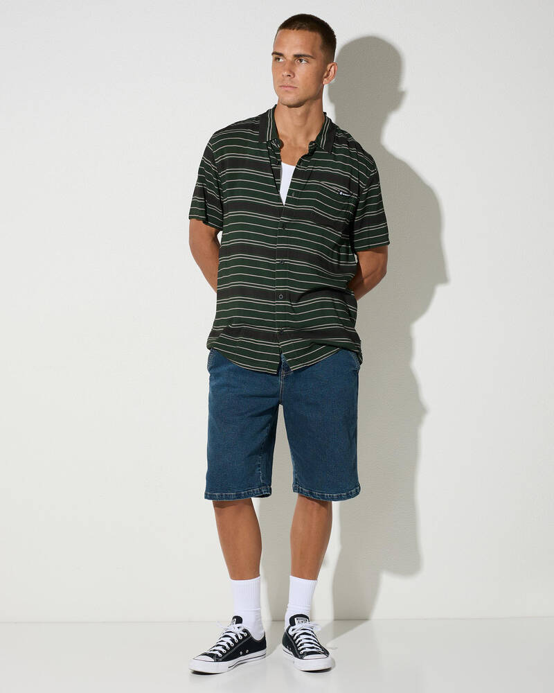 The Mad Hueys Hueys Stripe Short Sleeve Shirt for Mens