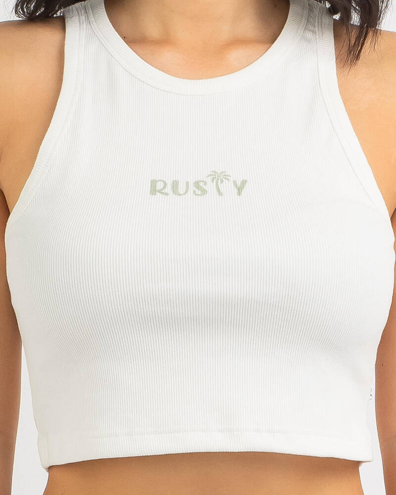 Rusty Palm Racer Tank Top for Womens