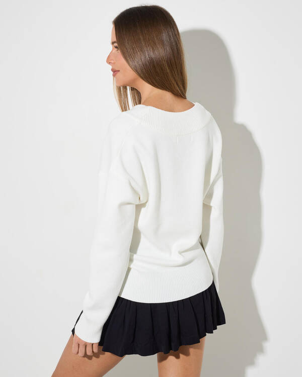 Du Soleil Poppy V Neck Knit for Womens