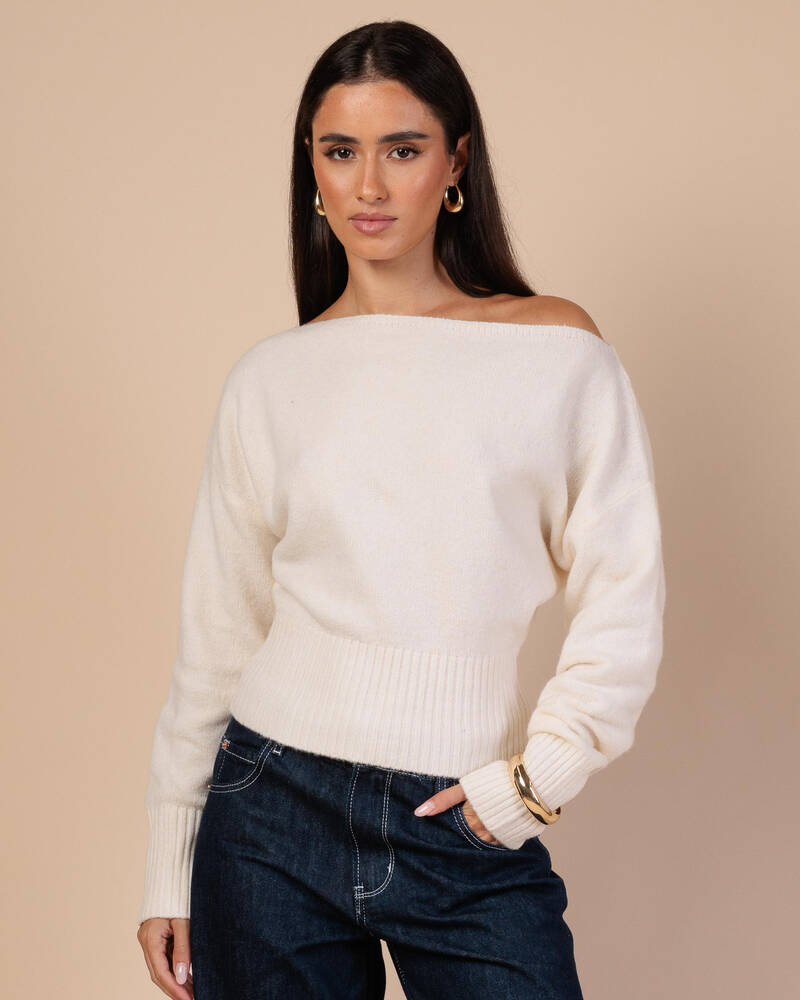 Ava And Ever Anni Off Shoulder Knit Jumper for Womens