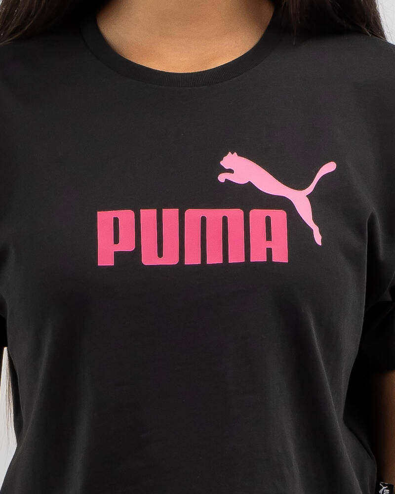 Puma Girls' Logo Cropped T-Shirt for Womens