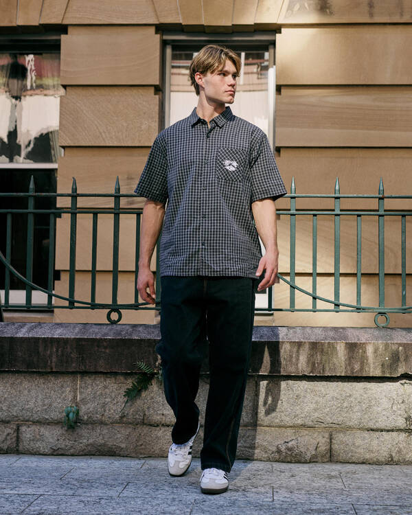 Rip Curl Liquid Trips Check Short Sleeve Shirt for Mens