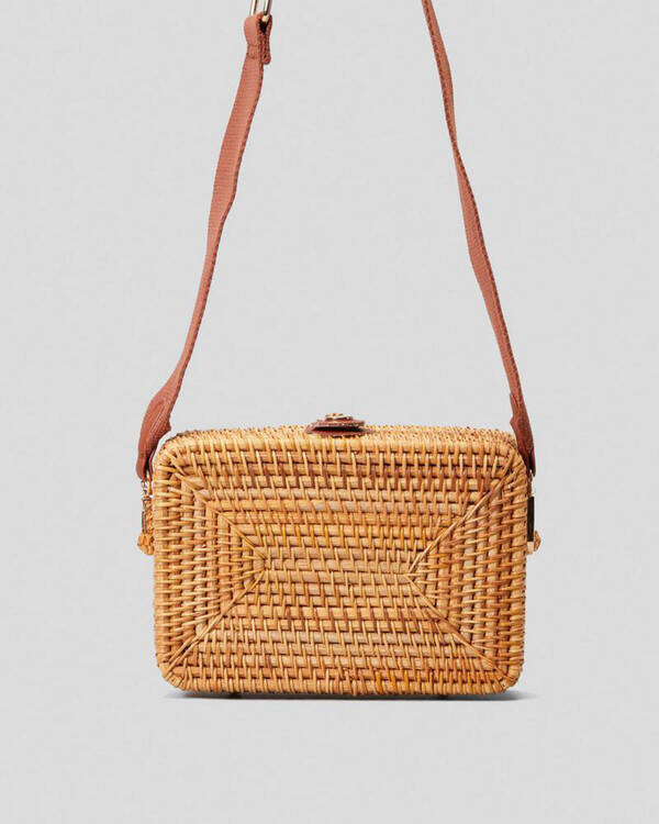 Mooloola Cleo Straw Crossbody Bag for Womens