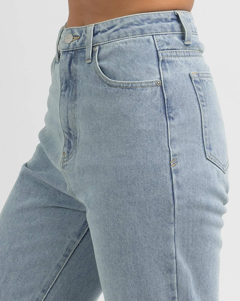 Rusty High Waisted Wide Straight Jeans for Womens