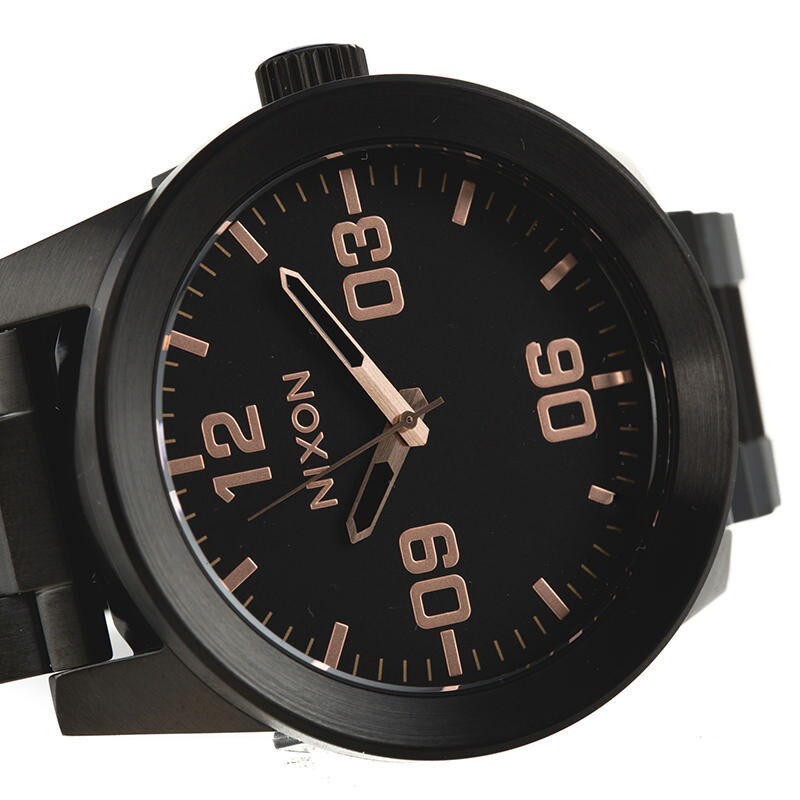 Nixon Corporal Ss Watch In All Black/ Rose Gold | City Beach 