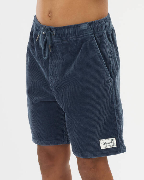 Skylark Boys' Cord Elastic Waist Shorts for Mens