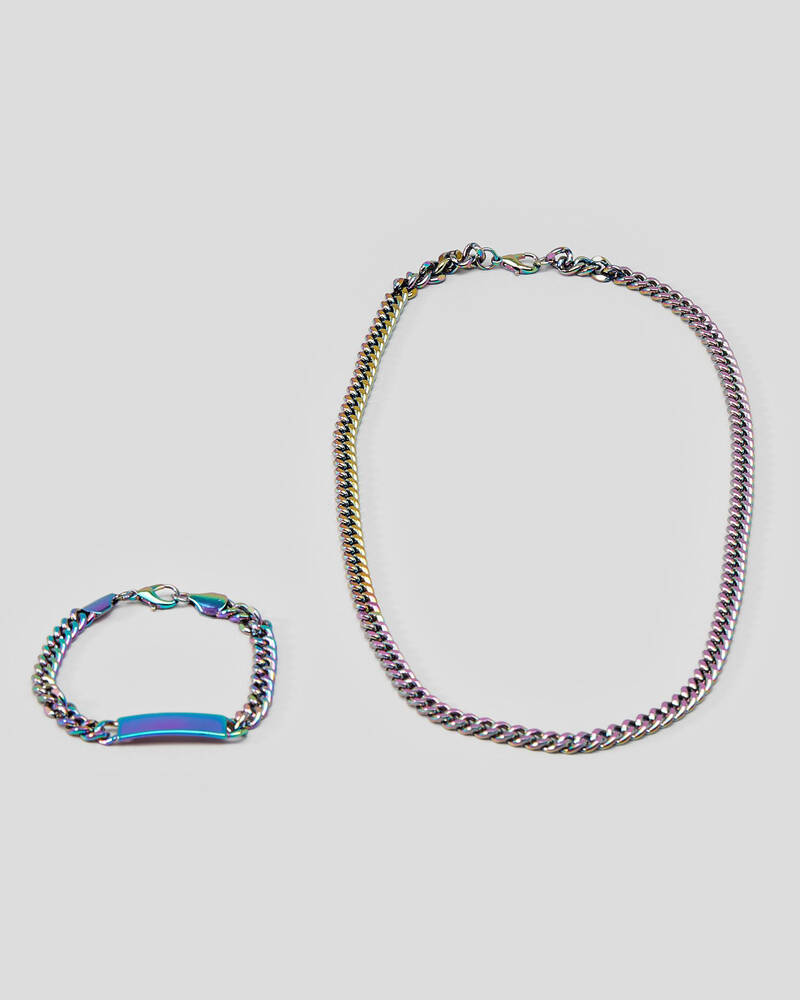 REPUBLIK Necklace And Bracelet Combo for Mens