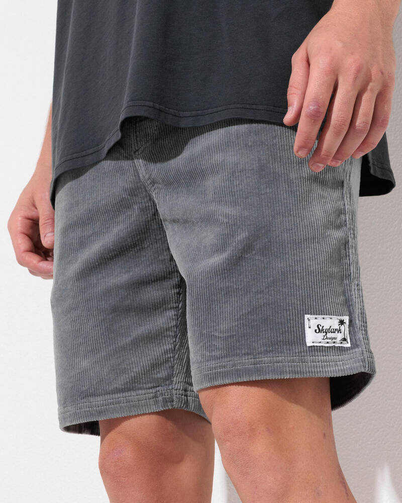 Skylark Shale Elastic Waist Shorts for Mens