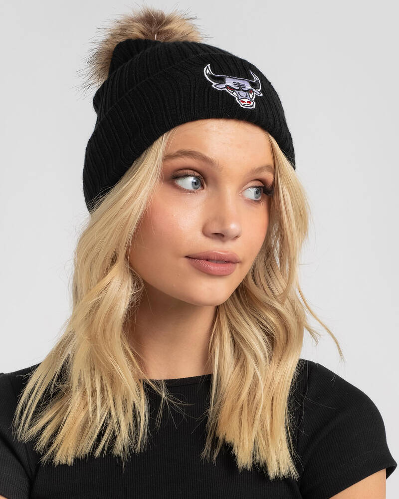 Mitchell & Ness Chicago Bulls Base Plate Beanie for Womens