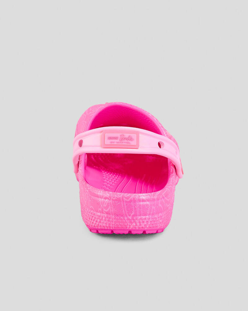 Crocs Kids' Mattel Pink Barbie Classic Clog for Unisex