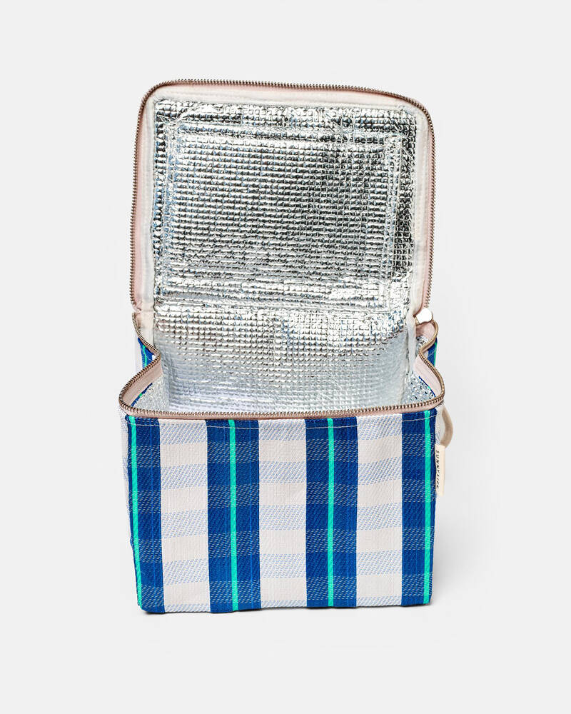 Sunnylife Blue Neon Recycled Nylon Lunch Cooler Bag for Unisex