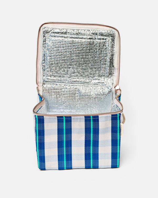 Sunnylife Blue Neon Recycled Nylon Lunch Cooler Bag for Unisex