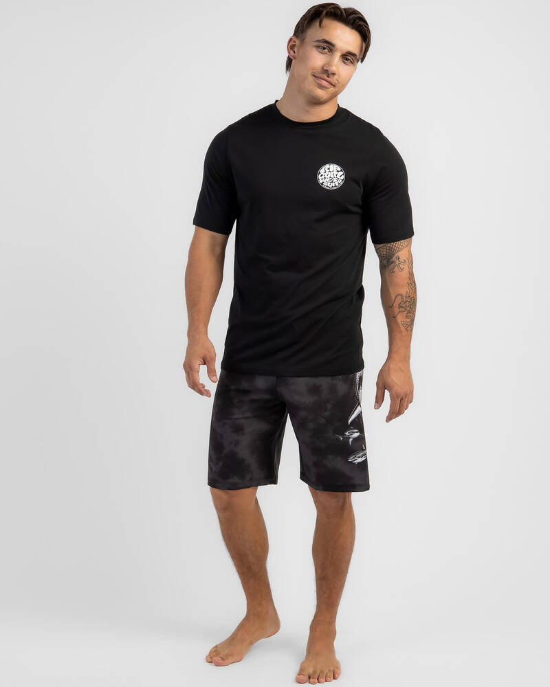 Rip Curl Icons Of Surf Short Sleeve Rash Vest for Mens
