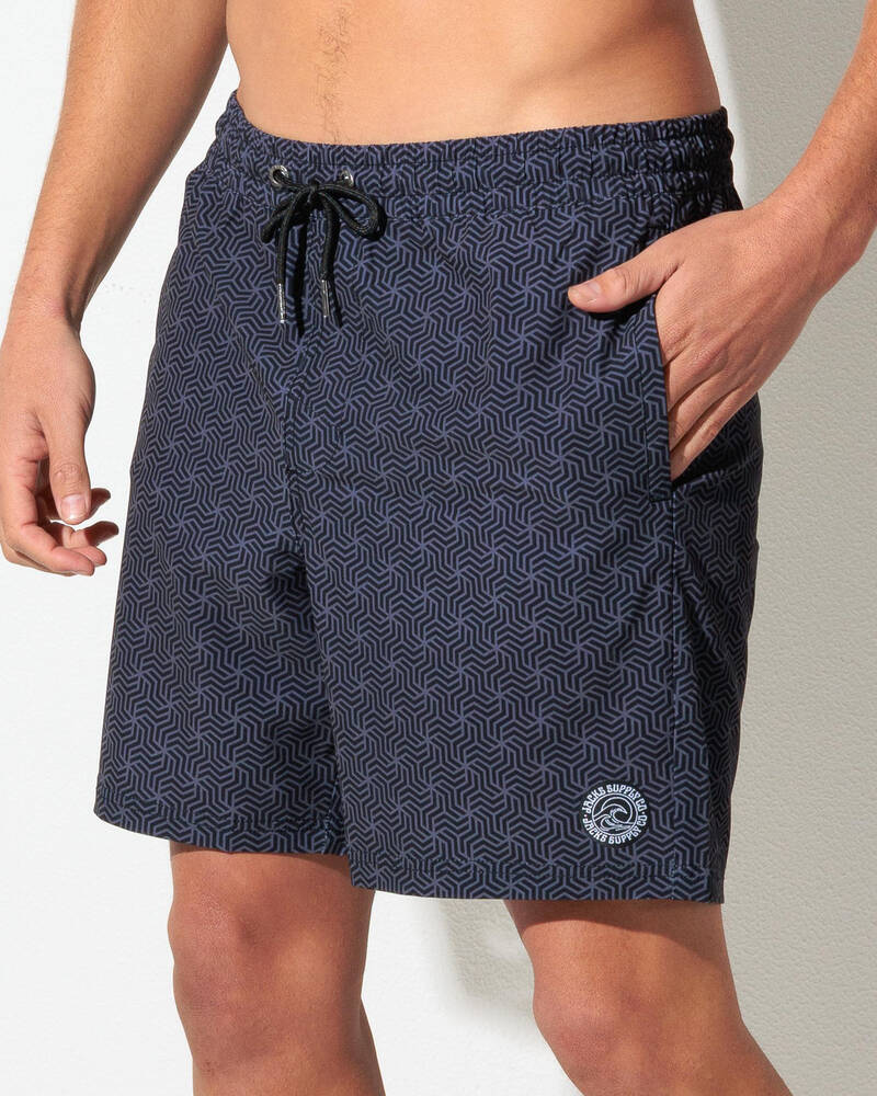 Jacks Kaleidoscope Elastic Waist Board Shorts for Mens