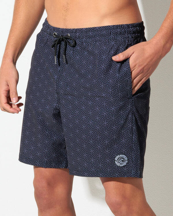 Kaleidoscope Elastic Waist Board Shorts