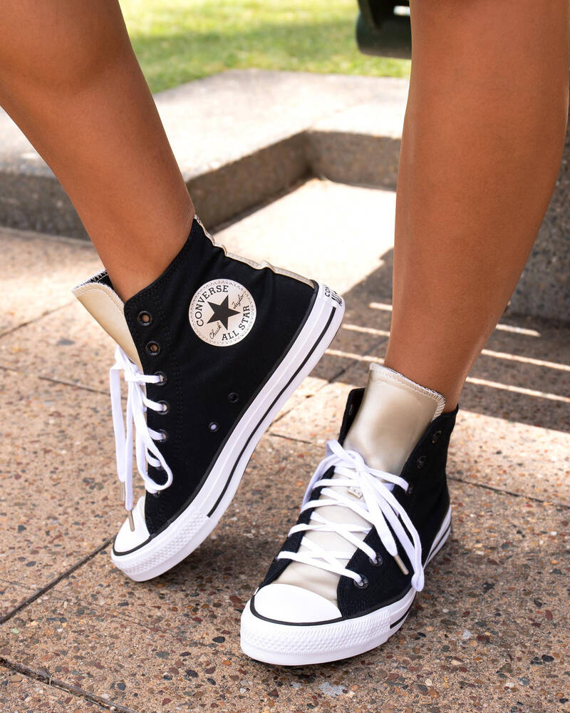 Converse Womens Chuck Taylor All Star Metal Hi-Top Shoes for Womens