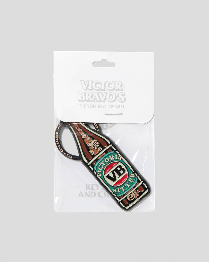 Shop Victoria Bitter VB Long Neck Keyring In Brown Fast Shipping