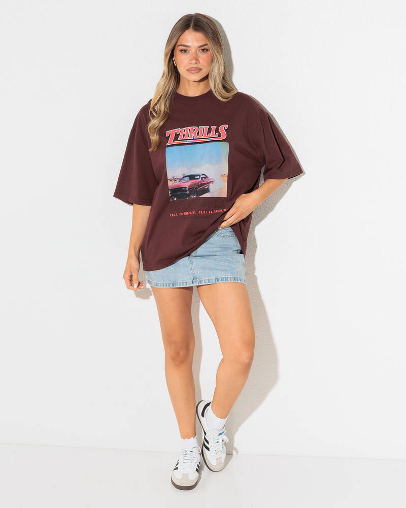 Thrills Full Throttle Oversized T-Shirt for Womens