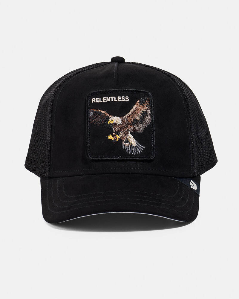 Goorin Bros Suede Relentless Eagle Trucker Cap for Mens