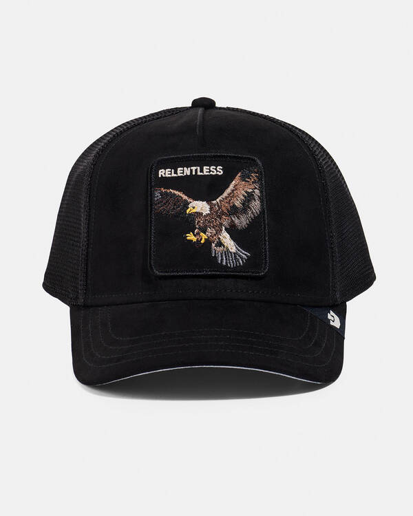 Suede Relentless Eagle Trucker Cap