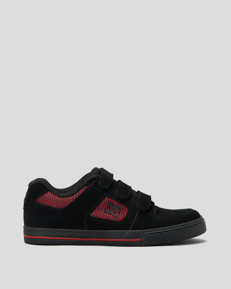 DC Shoes Pure High Top Kids Skate GS100093 | Black/Pink | Size 4 M