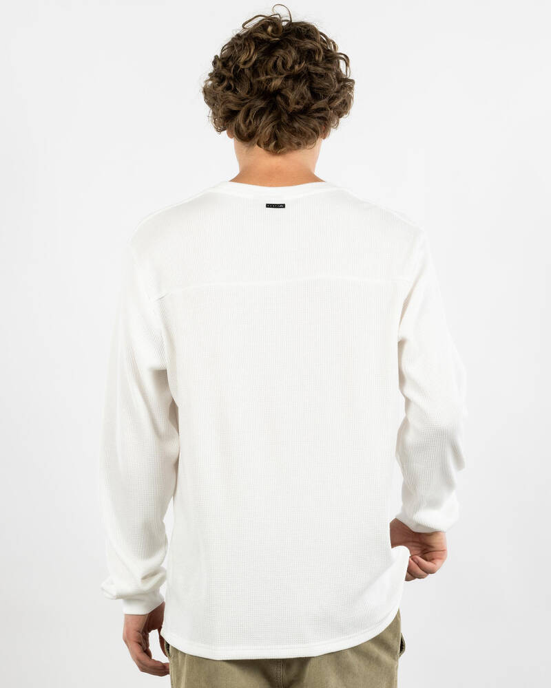 Rusty Boxed Out Waffle Long Sleeve T-Shirt for Mens