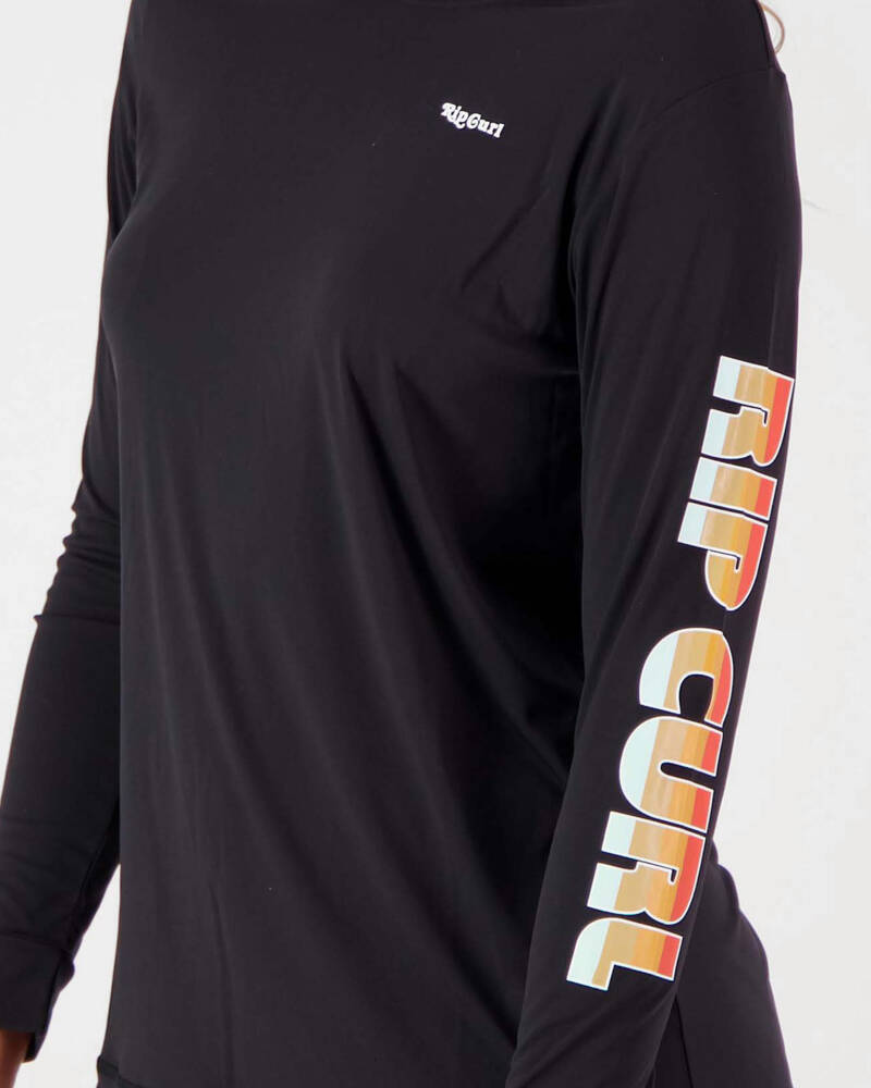 Rip Curl Old Waves Long Sleeve Rash Vest for Womens