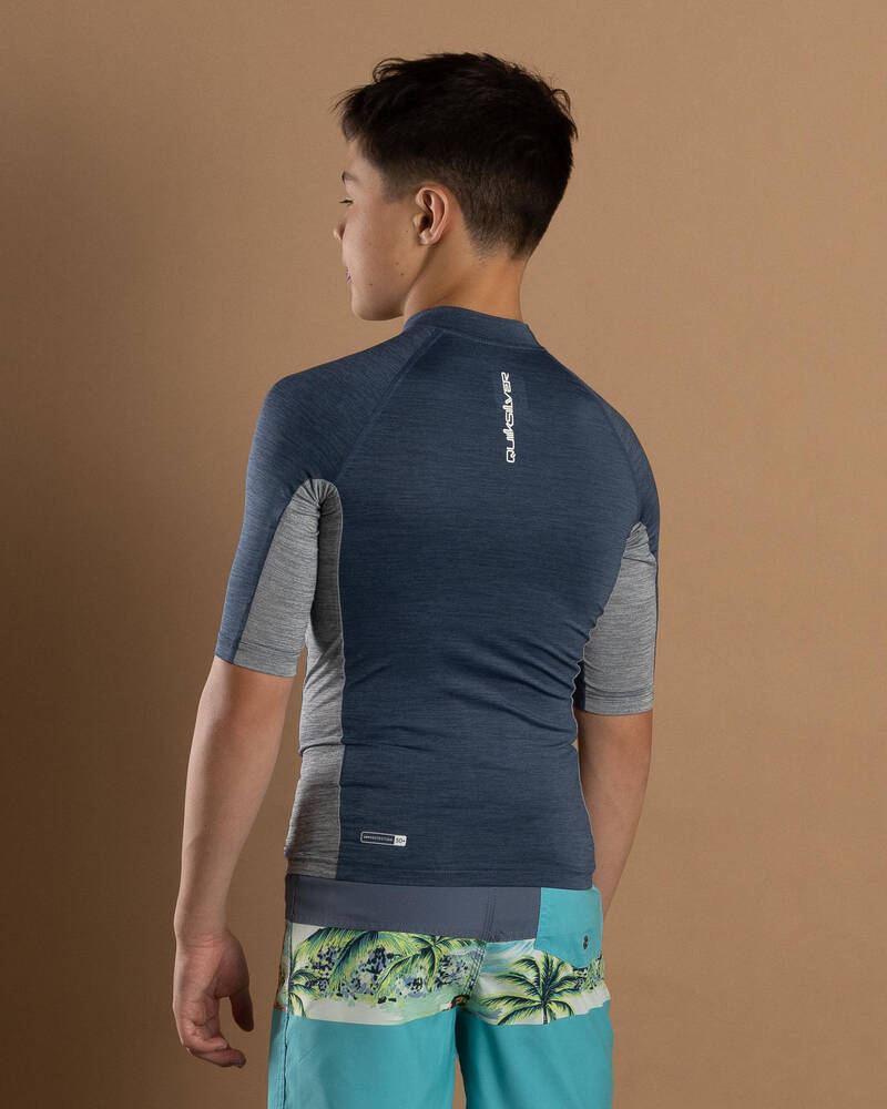 Quiksilver Boys' Everyday UPF50 Comp Short Sleeve Rash Vest for Mens