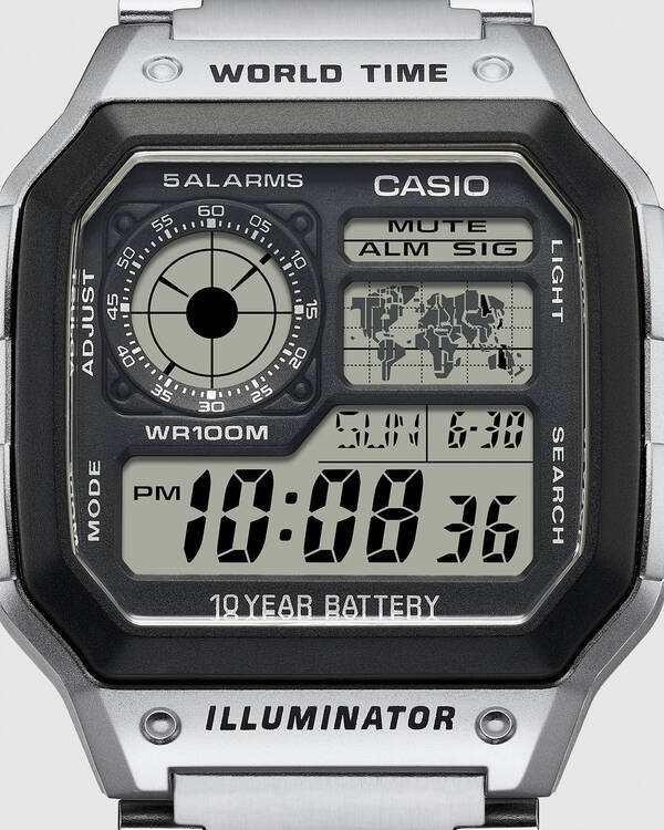 Casio AE1200WHD-1A World Time Watch for Mens