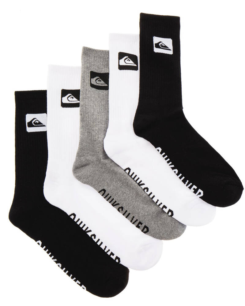 Quiksilver 5 Pack Crew Socks for Mens image number null