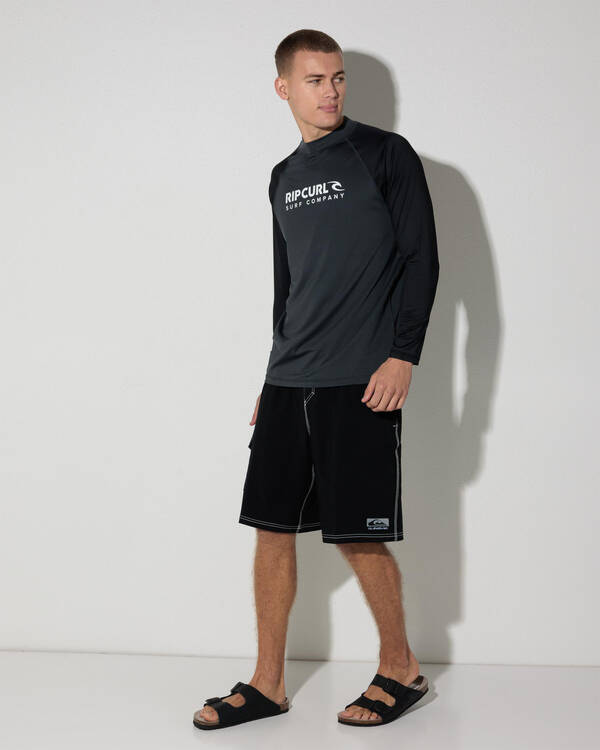 Rip Curl Shock Long Sleeve Rash Vest for Mens