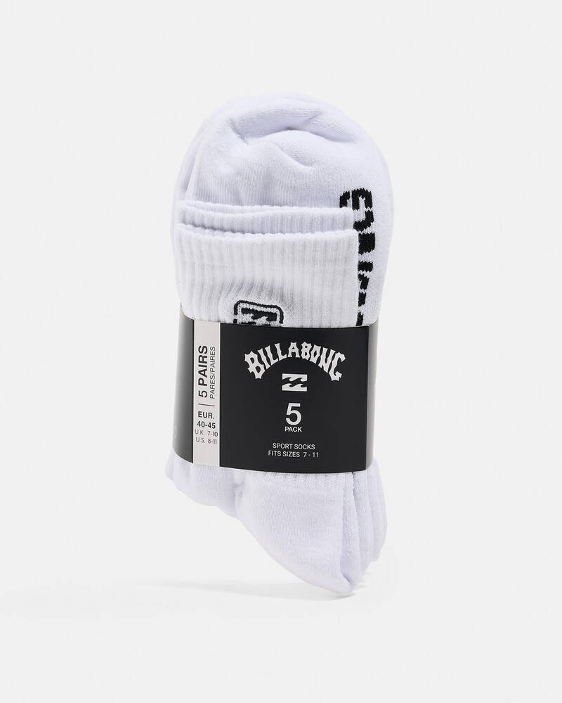 Billabong Sport Socks 5 Pack for Mens
