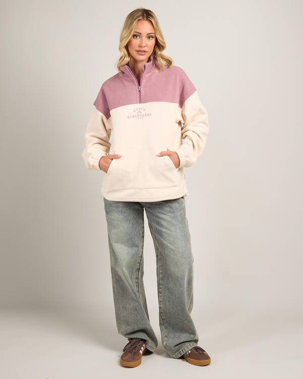 Rusty Central Division Crew Polar Fleece Sweatshirt for Womens