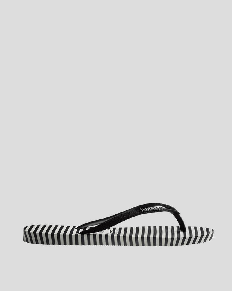 Havaianas Slim Glitter Stripes Thongs for Womens