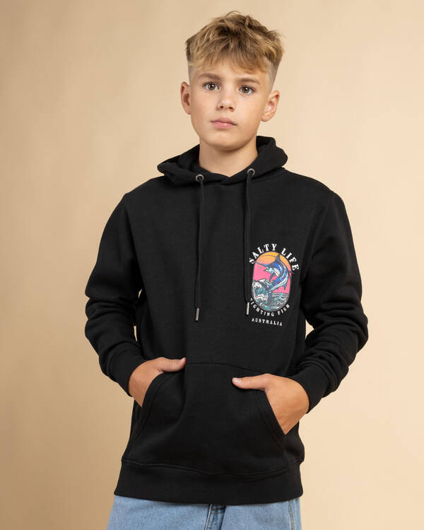 Salty Life Boys' Aqua Warrior Hoodie for Mens