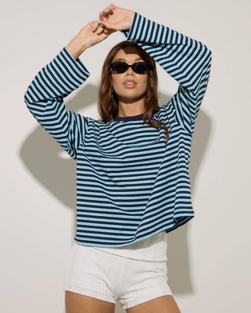 Mooloola Janet Stripe Long Sleeve Top for Womens