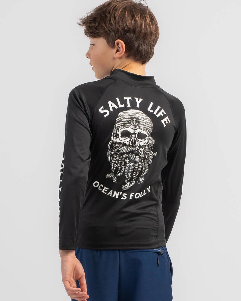 Salty Life Boys' Dutchman Long Sleeve Rash Vest for Mens image number null